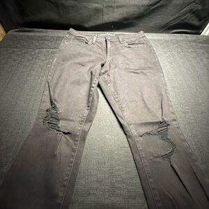Women's Black Distressed Jeans